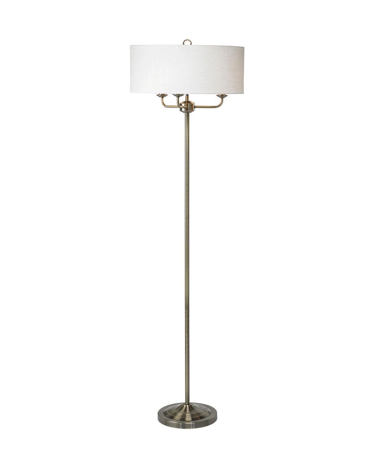 Seb Floor Lamp, Antique Brass