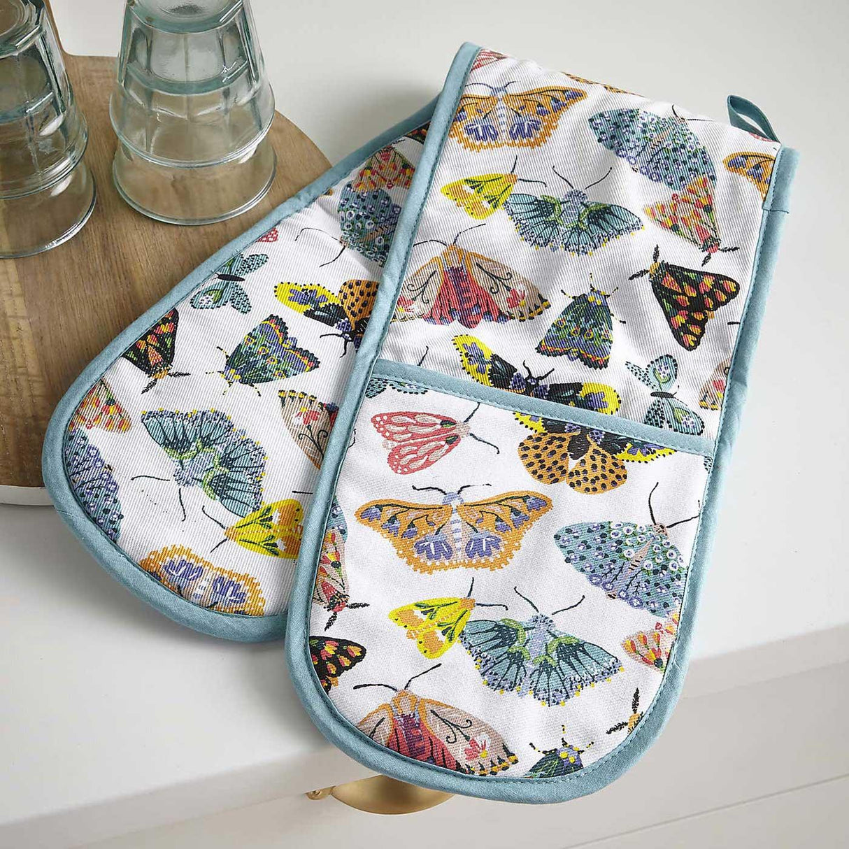 Butterfly House Luxury Cotton Double Oven Glove Oven Gloves Ulster Weavers   