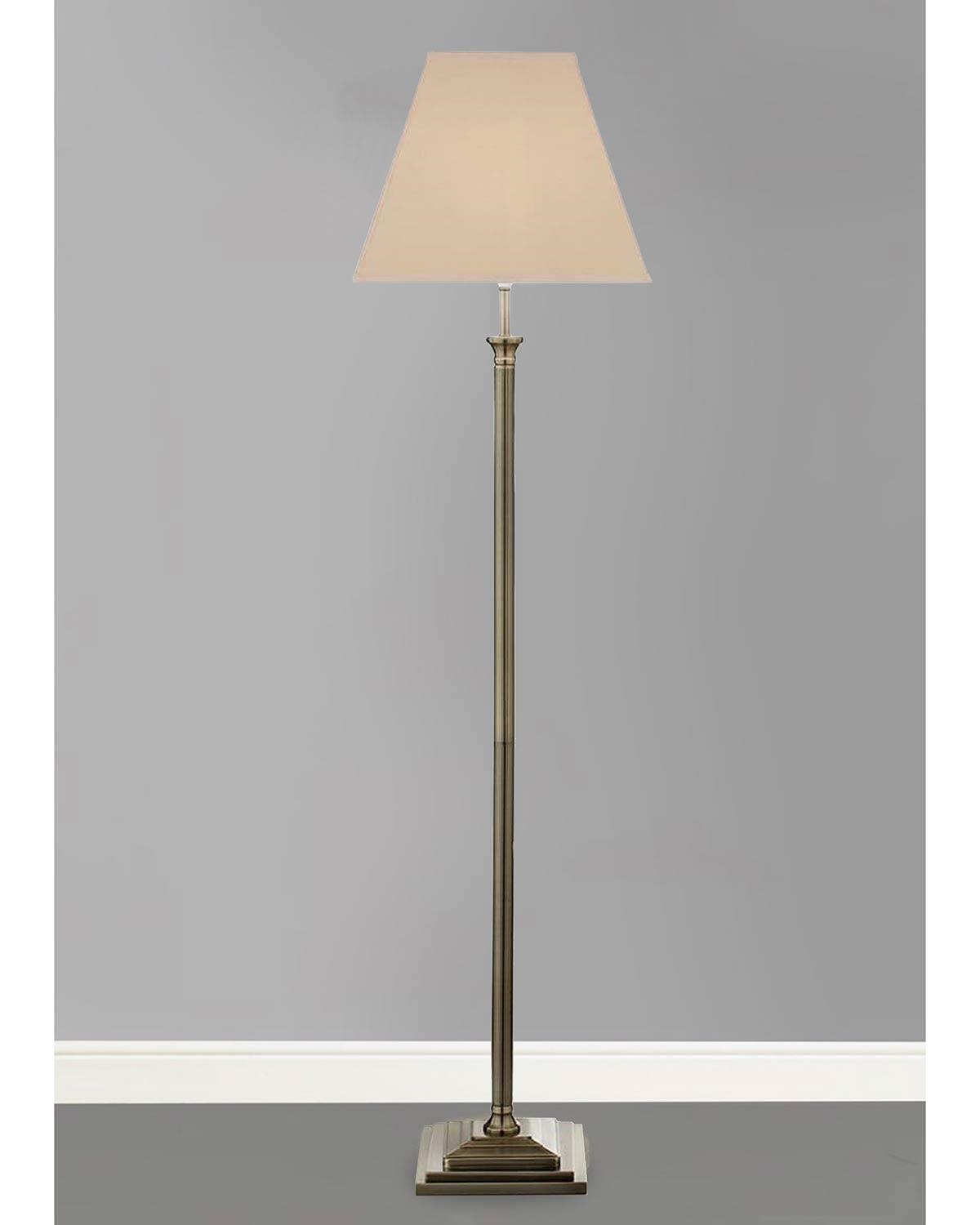 Seb Floor Lamp, Antique Brass
