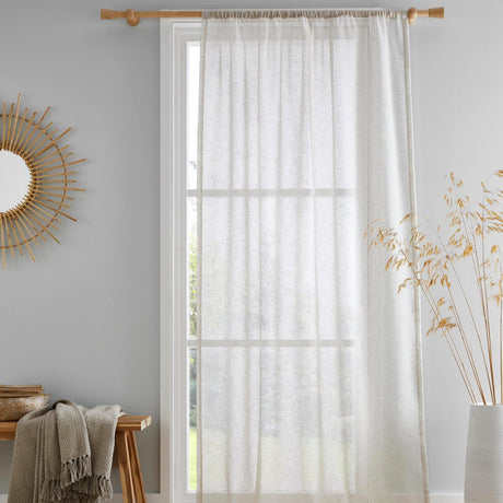 Kayla Recycled Voile Curtain Panel Natural