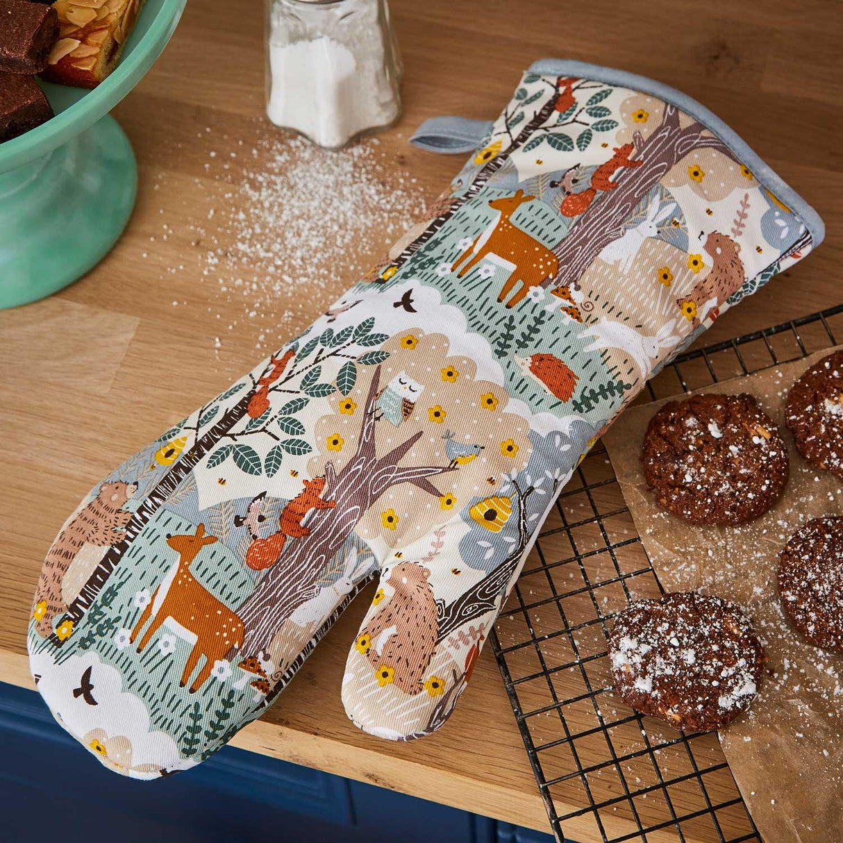 Wildwood Luxury Cotton Gauntlet Oven Mitt Oven Gloves Ulster Weavers   