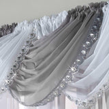 Jewelled Silver Voile Curtain Swags Voile Curtain Alan Symonds   