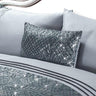 Charleston Glitter Sparkle Grey Boudoir Cushion Filled Cushion Rapport   