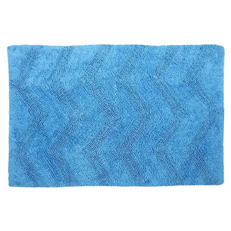 Chevron Cotton Bath Mat Blue Bath Mat Ideal   