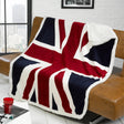 Union Jack Red Sherpa Fleece Throw 130x160cm Throw Rapport   