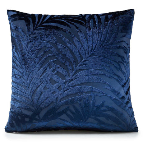 Kew Velvet Palms Navy Cushion Cover 18" x 18" Cushion Cover Alan Symonds   