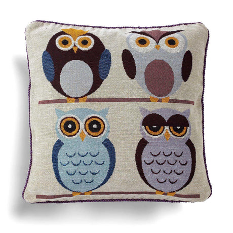 Alan Symonds Owls Tapestry Cushion Cover 45cm x 45cm (18"x18") Cushion Cover Alan Symonds   