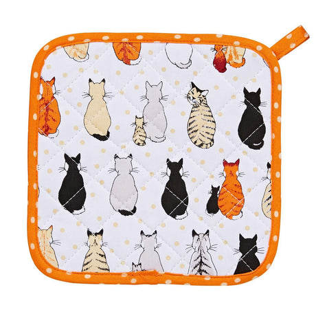 Cats in Waiting Luxury Cotton Pot Mat Pot Mat Ulster Weavers   