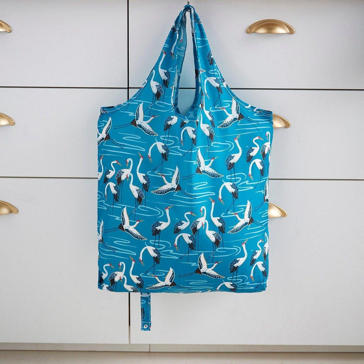 Cranes Reusable Roll-Up Shopping Bag Totes & Shopping Bags Ulster Weavers   