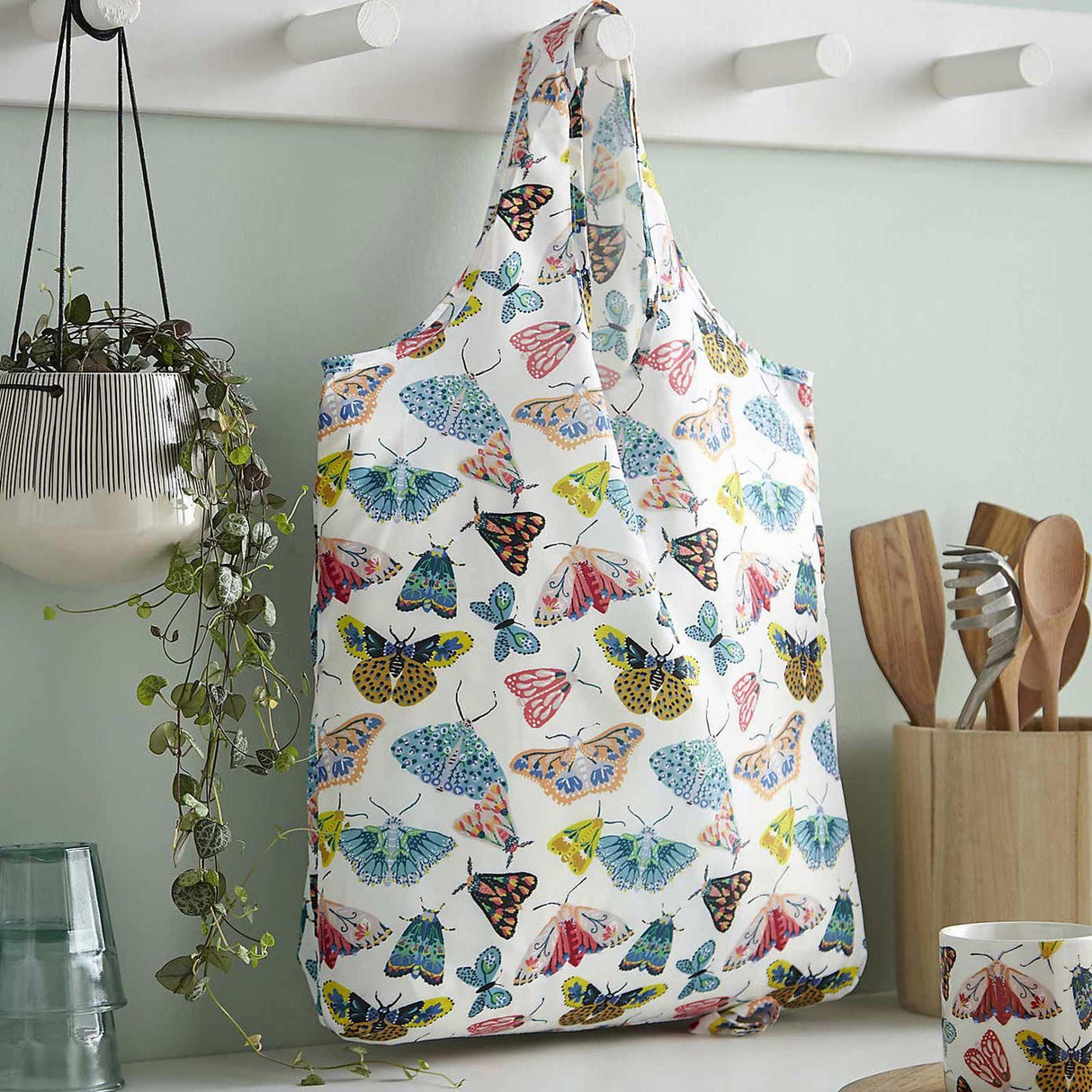 Butterfly House Reusable Roll-Up Shopping Bag Totes & Shopping Bags Ulster Weavers   