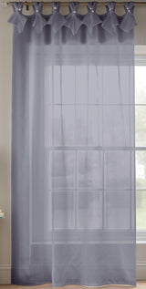 Tiara Diamante Tab Top Voile Curtain Panels Silver Voile Curtain Alan Symonds   