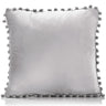 Alan Symonds Poms Cushion Cover Silver 43cm x 43cm (17"x17") Cushion Cover Alan Symonds   