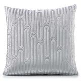 Alan Symonds Oboe Geometric Velvet Silver Cushion Cover 45cm x 45cm (18"x18") Cushion Cover Alan Symonds   