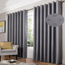 Diamond Blackout Eyelet Curtains Silver Eyelet Curtains Alan Symonds 46'' x 54''  