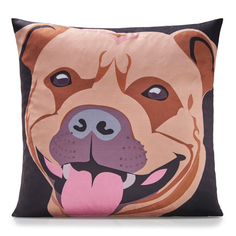 Alan Symonds Staffordshire Bull Terrier Cushion Cover 45cm x 45cm (18"x18") Cushion Cover Alan Symonds   