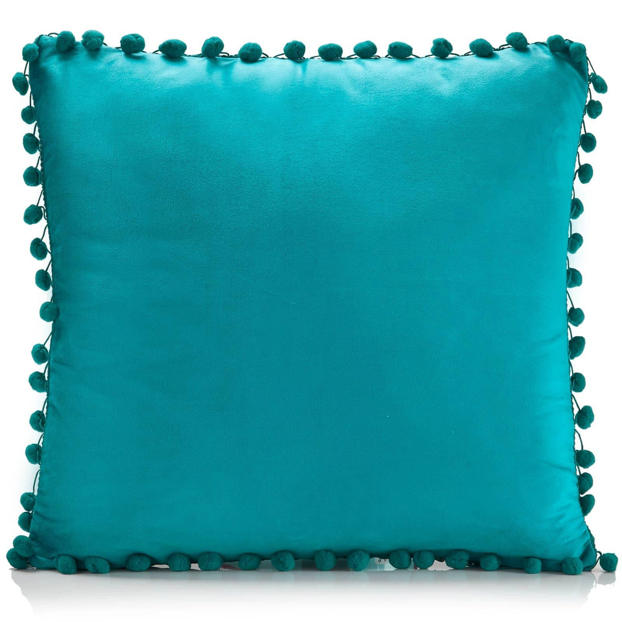 Alan Symonds Poms Cushion Cover Teal 43cm x 43cm (17"x17") Cushion Cover Alan Symonds   