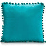 Alan Symonds Poms Cushion Cover Teal 43cm x 43cm (17"x17") Cushion Cover Alan Symonds   