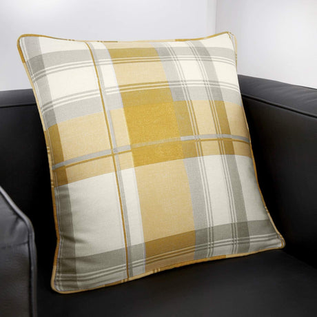 Fusion Balmoral Check Ochre Cushion Cover 43cm x 43cm (17"x17") Cushion Cover Fusion   