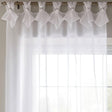 Tiara Diamante Tab Top Voile Curtain Panels White Voile Curtain Alan Symonds 57'' x 72''  