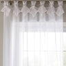 Tiara Diamante Tab Top Voile Curtain Panels White Voile Curtain Alan Symonds 57'' x 72''  