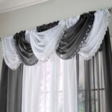 Jewelled White Voile Curtain Swags Voile Curtain Alan Symonds   