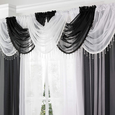 Beaded Voile Swag White Voile Curtain Alan Symonds   