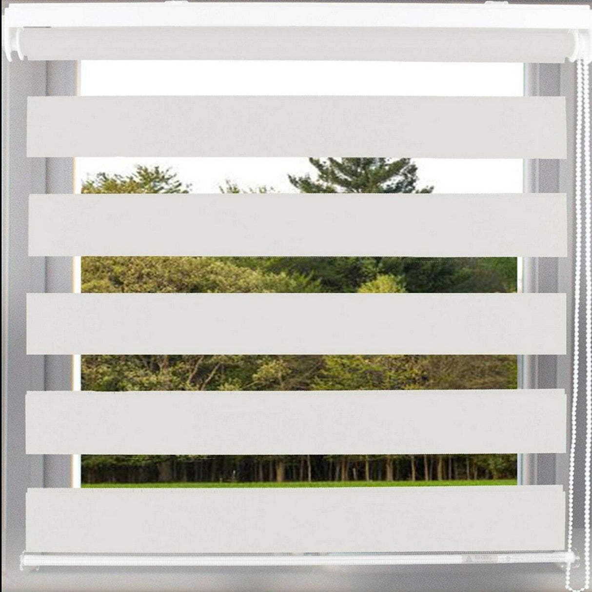 Zebra Day & Night Roller Blind White Roller Blind Alan Symonds 60cm width x 165cm drop  